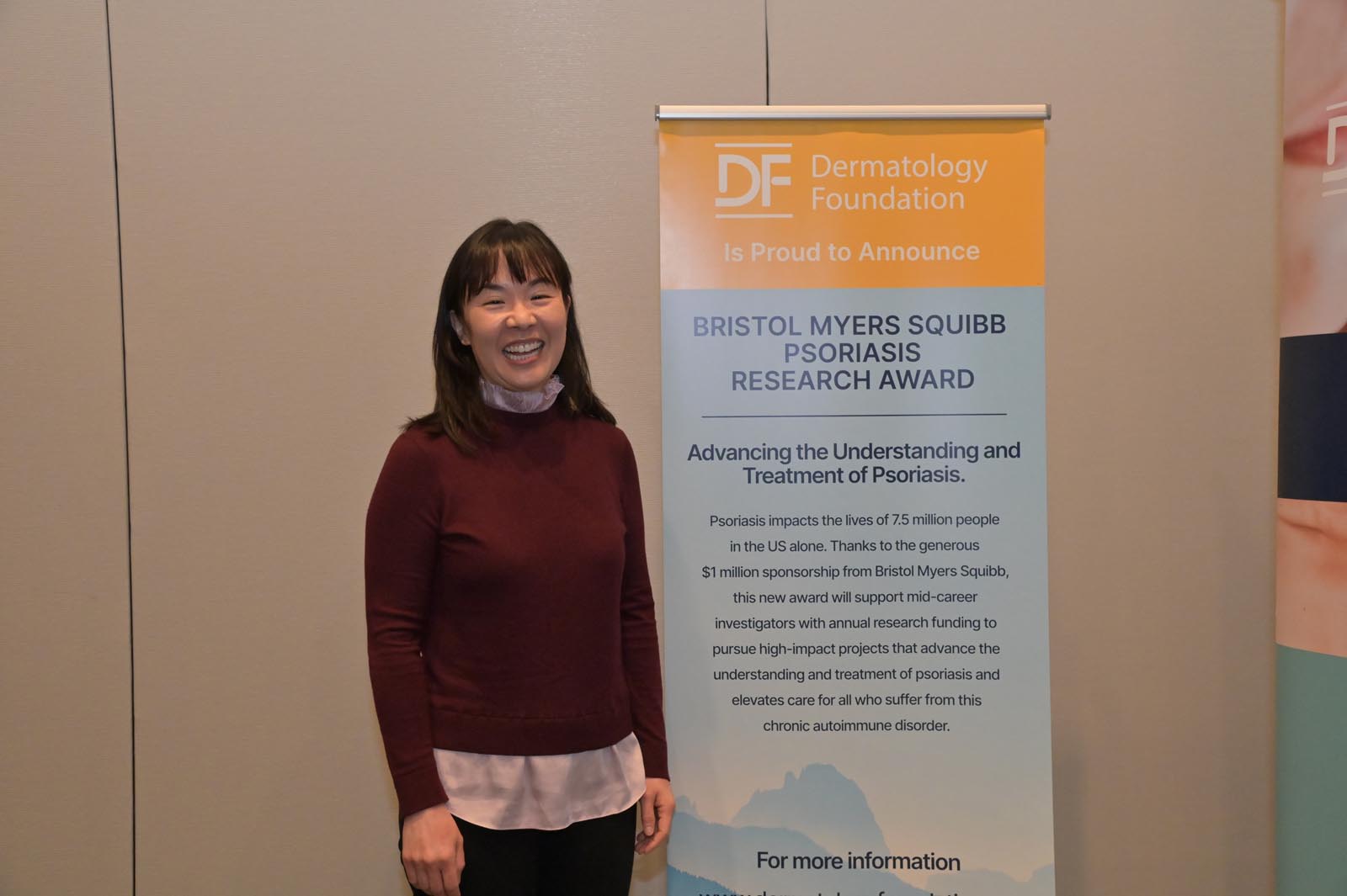 Congratulations to Dr. Junko Takeshita on her DF BMS Psoriasis Research Award. She will focus her research on participant diversity in clinical trials.